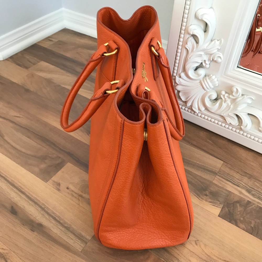 Prada Vit Daino “Papaya” Handbag - Picture 4 of 8